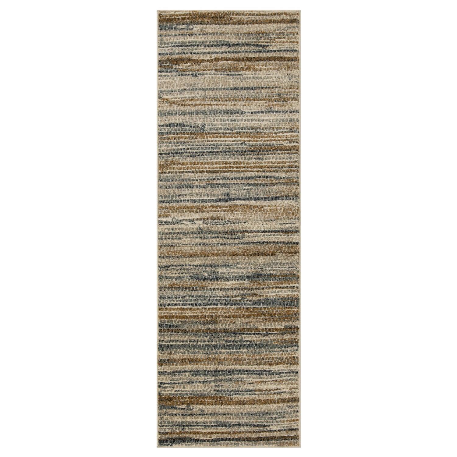 Eclectic Abstract Line Design Indoor Rug or Runner - Gold