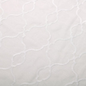 Sheer Lattice Curtain Panels - White