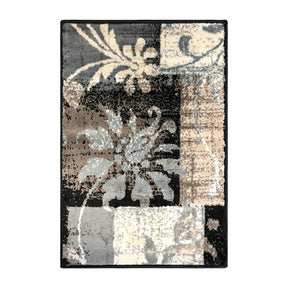  Superior Pastiche Contemporary Floral Patchwork Area Rug - Chocolate
