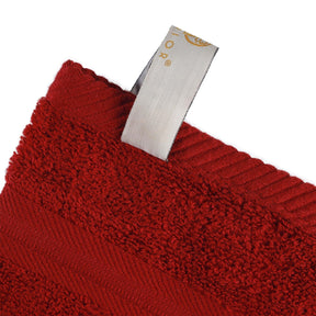  Superior Smart Dry Zero Twist Cotton 6-Piece Assorted Towel Set - Crimson