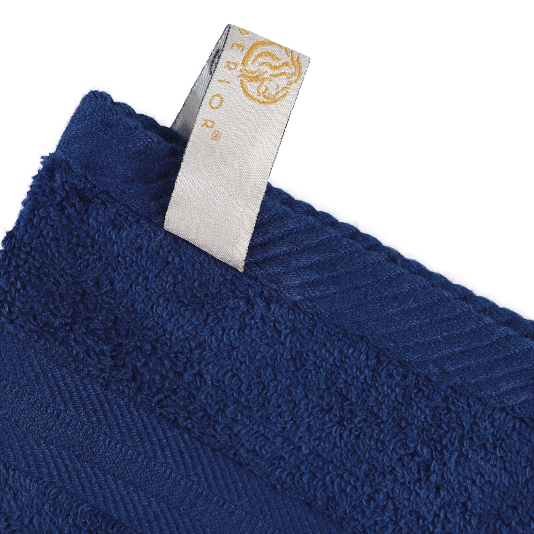  Superior Smart Dry Zero Twist Cotton 8-Piece Assorted Towel Set - Navy Blue