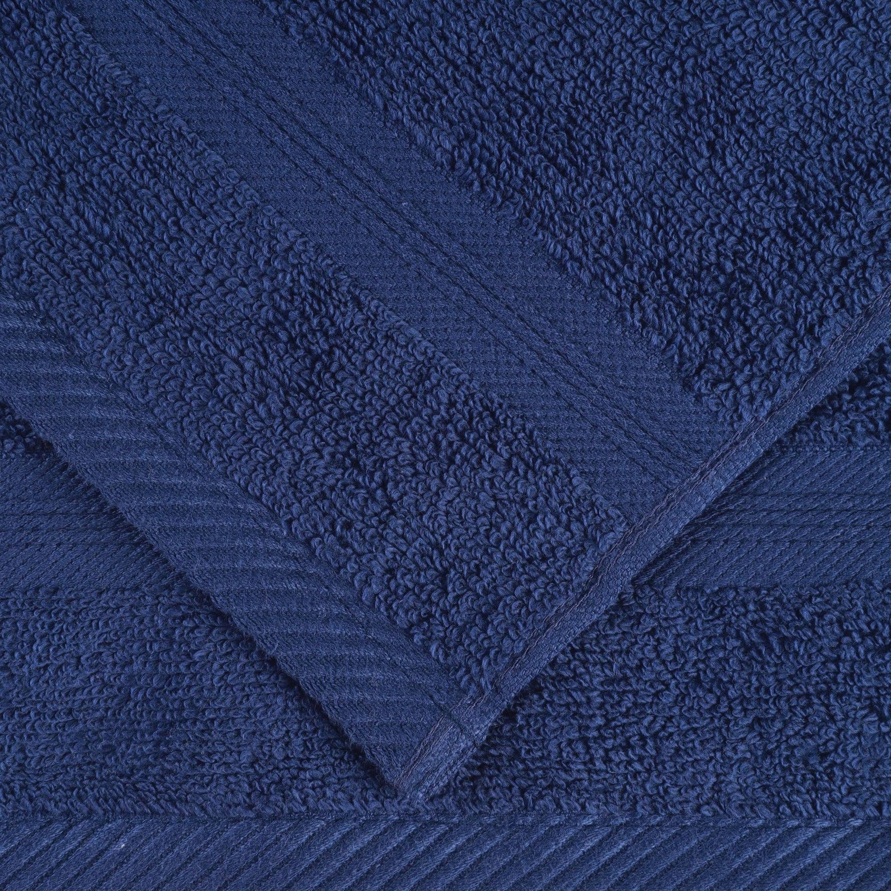  Superior Smart Dry Zero Twist Cotton 4-Piece Bath Towel Set - Navy Blue