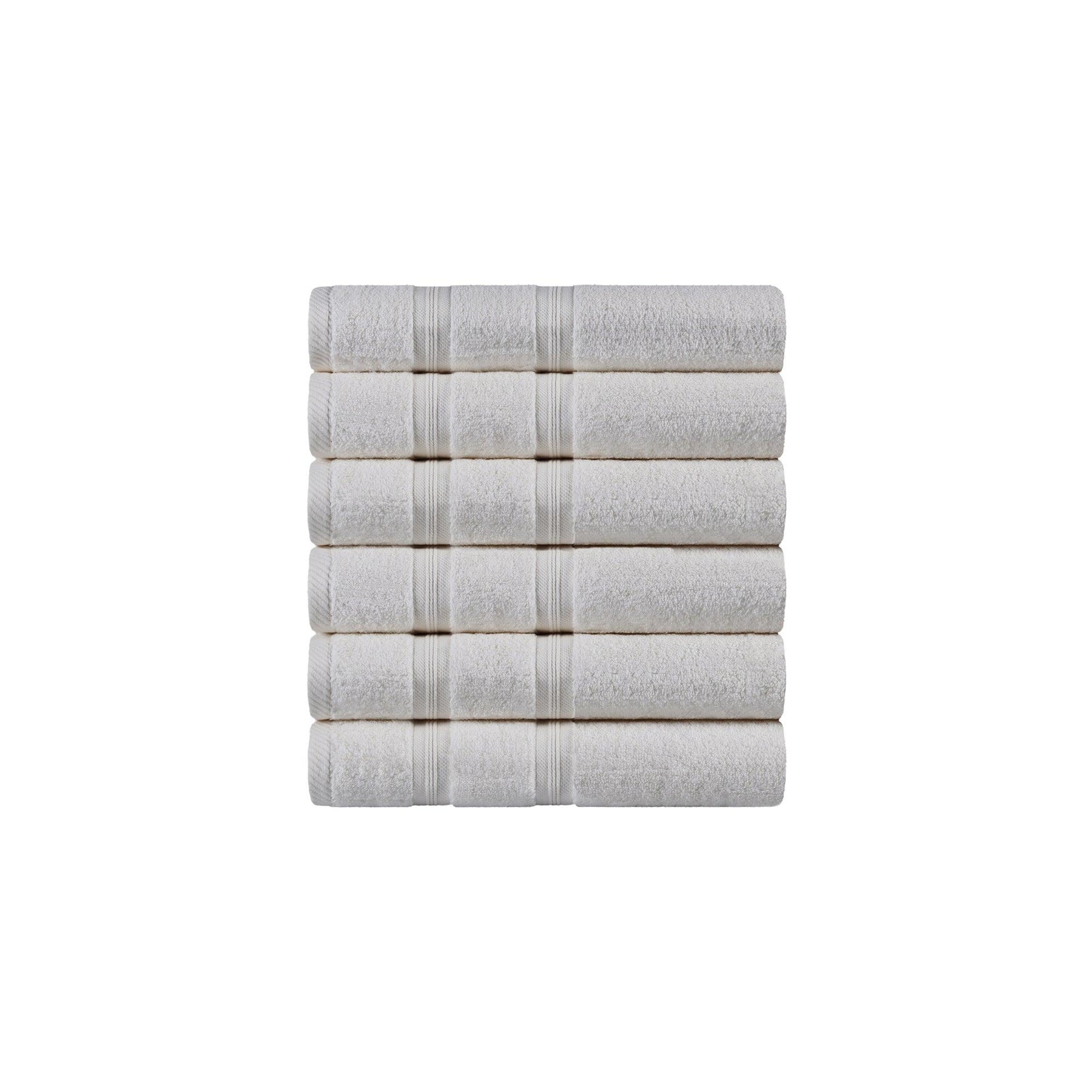 Superior Smart Dry Zero Twist Cotton 6-Piece Hand Towel Set - Ivory