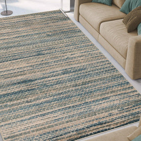 Eclectic Abstract Line Design Indoor Rug or Runner - Blue