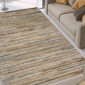 Eclectic Abstract Line Design Indoor Rug or Runner - Gold