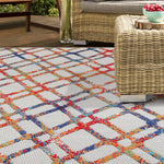 Paxson Geometric Diamond Lattice Indoor Outdoor Area Rug - Rugs by Superior