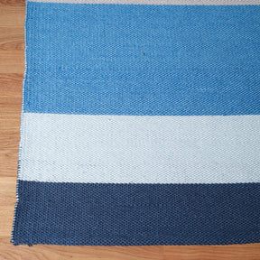  Superior Modern Stripes Area Rug Indoor Outdoor Durable Pattern Rug - Navy Blue