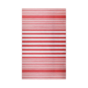  Superior Modern Stripes Large Indoor Outdoor Pattern Area Rug - Red