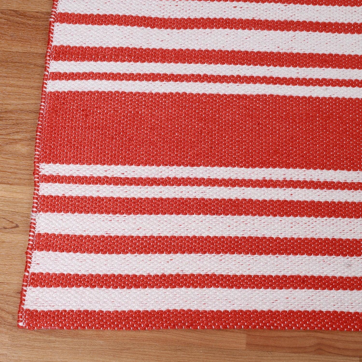  Superior Modern Stripes Large Indoor Outdoor Pattern Area Rug -  Red