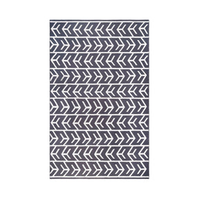 Superior Contemporary Geometric Arrow Pattern Indoor/ Outdoor Area Rug - Charcoal