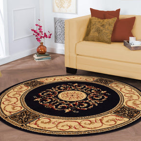 Elegant Baroque Medallion Area Rug-Rugs by Superior-Home City Inc