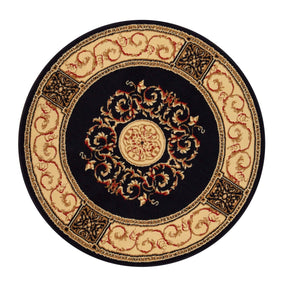  Superior Elegant Medallion Oriental Medallion Traditional Power-Loomed Indoor Area Rug -Coffee