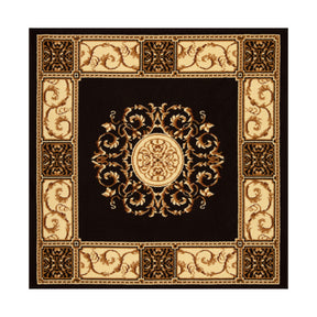  Superior Elegant Medallion Oriental Medallion Traditional Power-Loomed Indoor Area Rug -Coffee