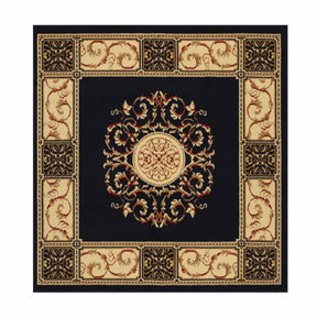  Superior Elegant Medallion Oriental Medallion Traditional Power-Loomed Indoor Area Rug -Coffee