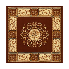  Superior Elegant Medallion Oriental Medallion Traditional Power-Loomed Indoor Area Rug - Toffee