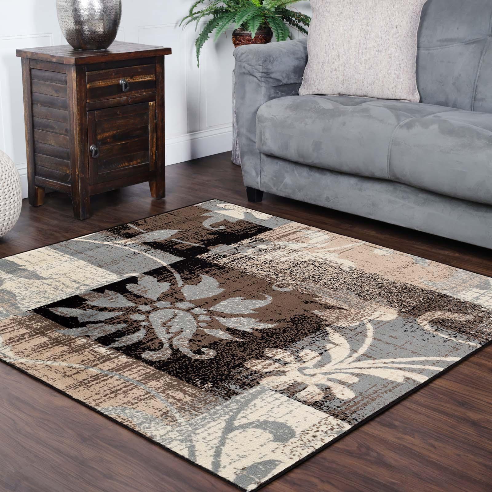 Pastiche Contemporary Floral Patchwork Area Rug-Rugs by Superior-Home City Inc