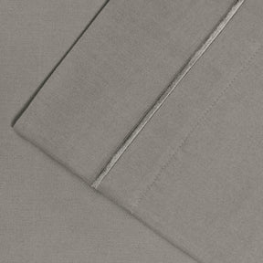  Superior Solid 1500-Thread Count Ultra-Soft Cotton Marrow Stitch Sheet Set - Grey