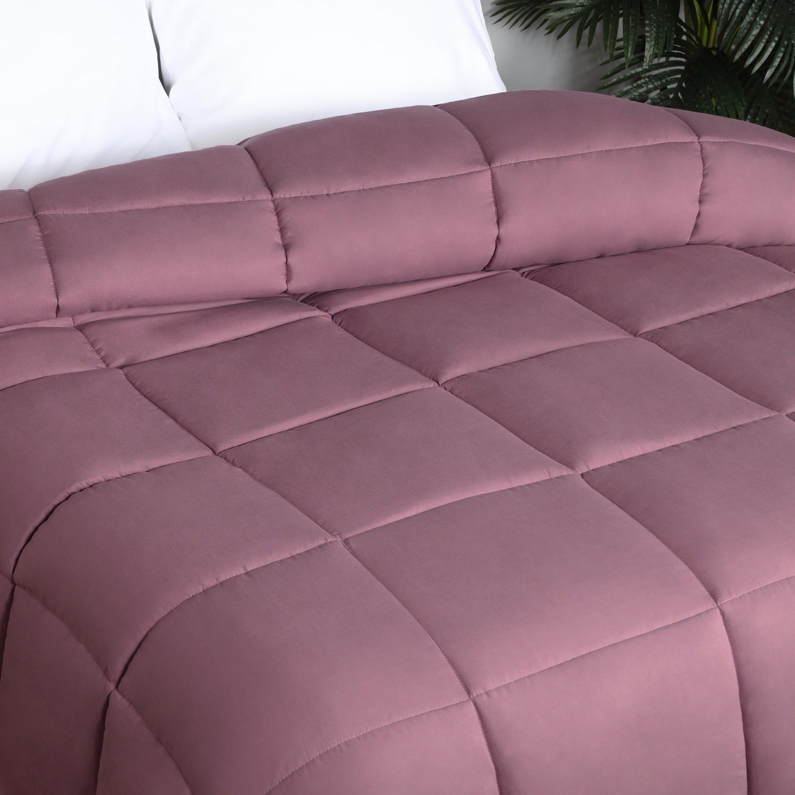 Superior Solid All Season Down Alternative Microfiber Comforter - Mauve