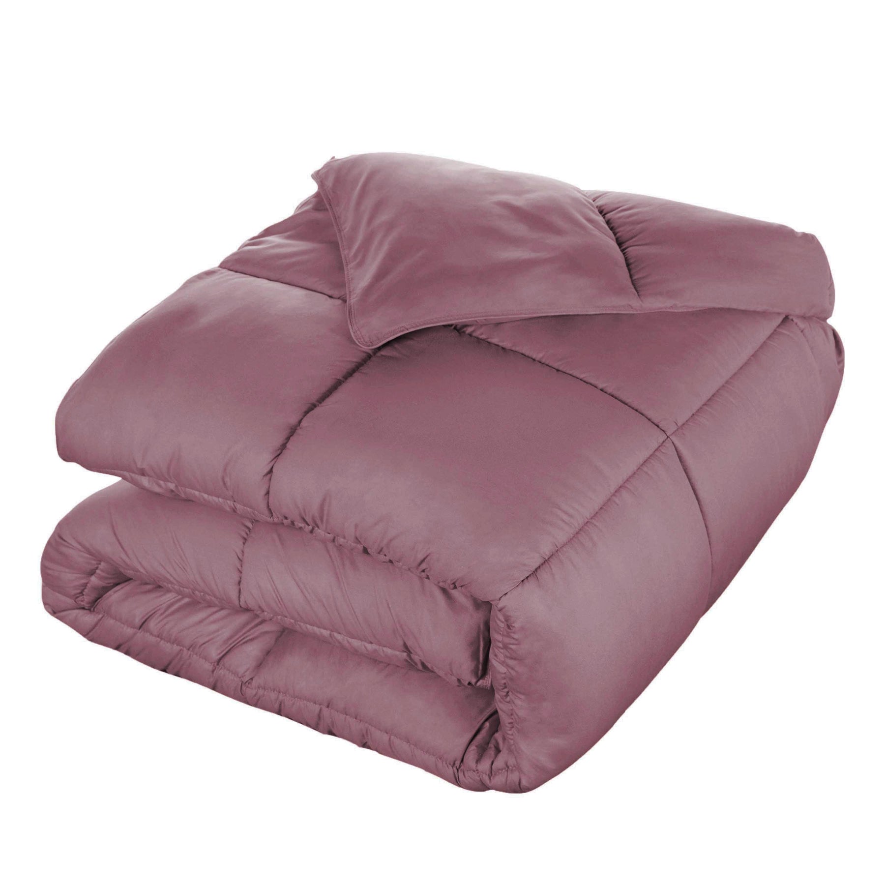  Superior Solid All Season Down Alternative Microfiber Comforter - Mauve