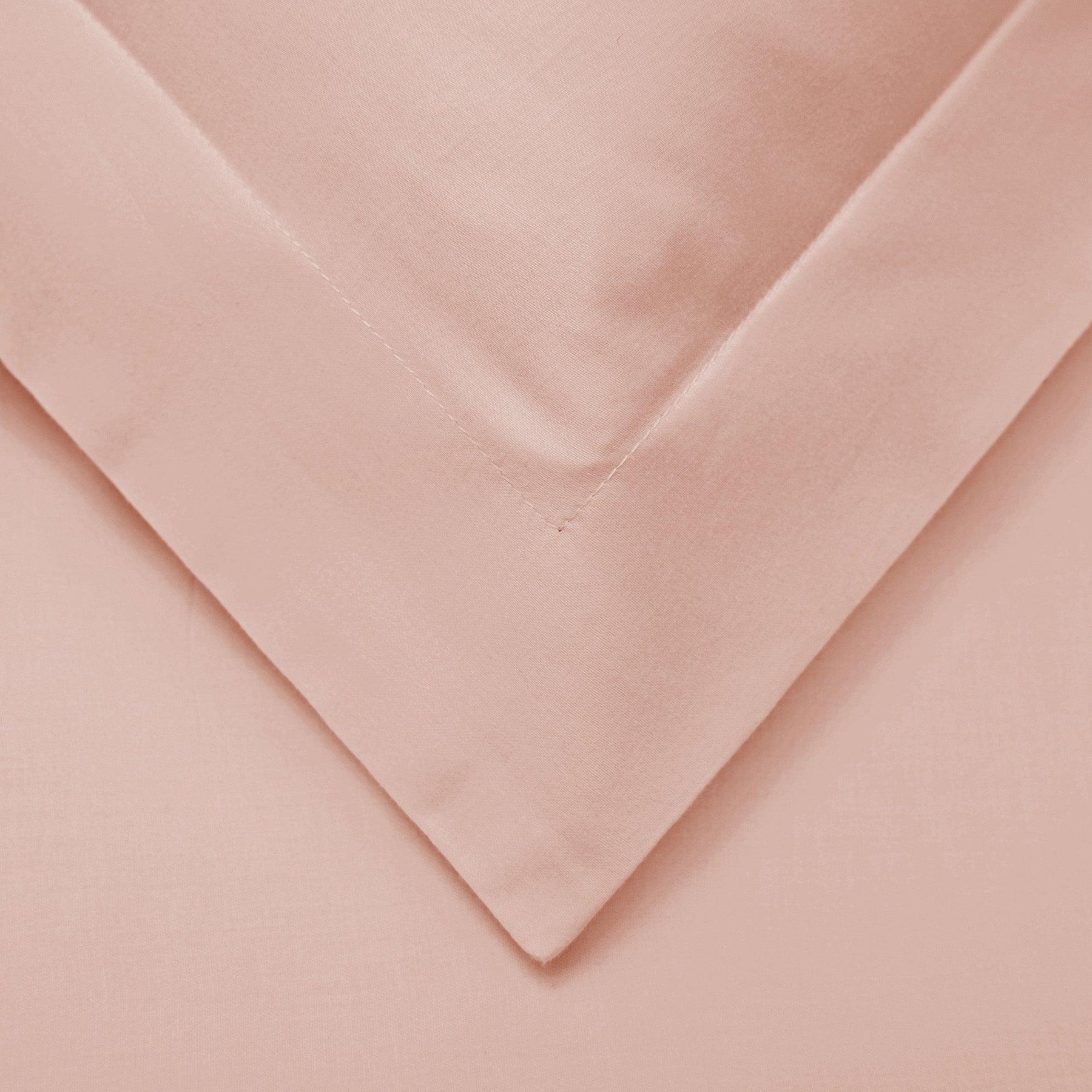 Superior Cotton Blend Solid 3 Piece Heavyweight Duvet Cover Set - Blush