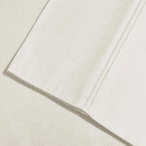  Superior Premium Plush Solid Deep Pocket Cotton Blend Bed Sheet Set - Ivory