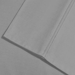  Superior Premium Plush Solid Deep Pocket Cotton Blend Bed Sheet Set - Light Grey