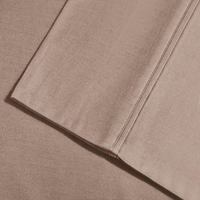  Superior Premium Plush Solid Deep Pocket Cotton Blend Bed Sheet Set - Taupe