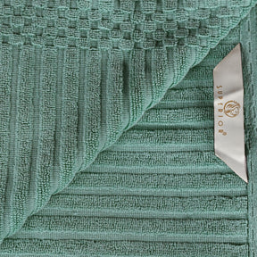 Ribbed Textured Cotton Ultra-Absorbent 4 Piece Hand Towel Set - Sage