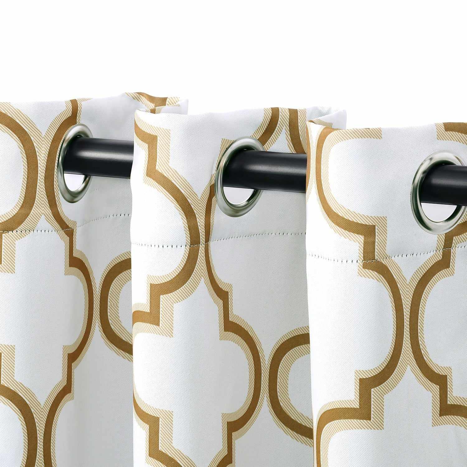 Bohemian Trellis Printed Eclectic Blackout Grommet Curtain Panel Set - Blackout Curtains by Superior Brand