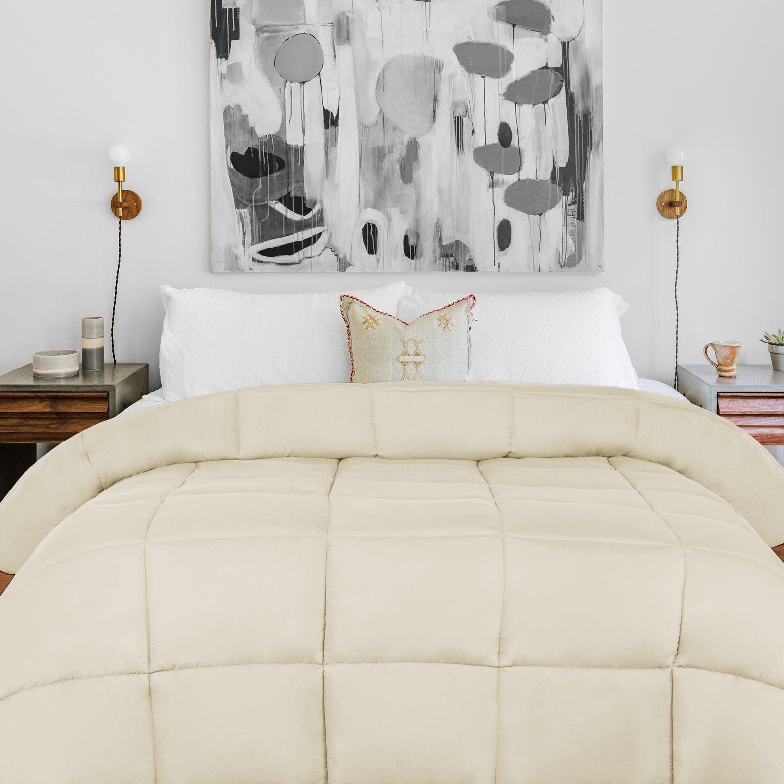 Brushed Microfiber Down Alternative Medium Weight Solid Comforter - Comforter by Superior Brand