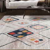 Burin Bohemian Southwestern Geometric Diamond Indoor Area Rug - Rugs by Superior