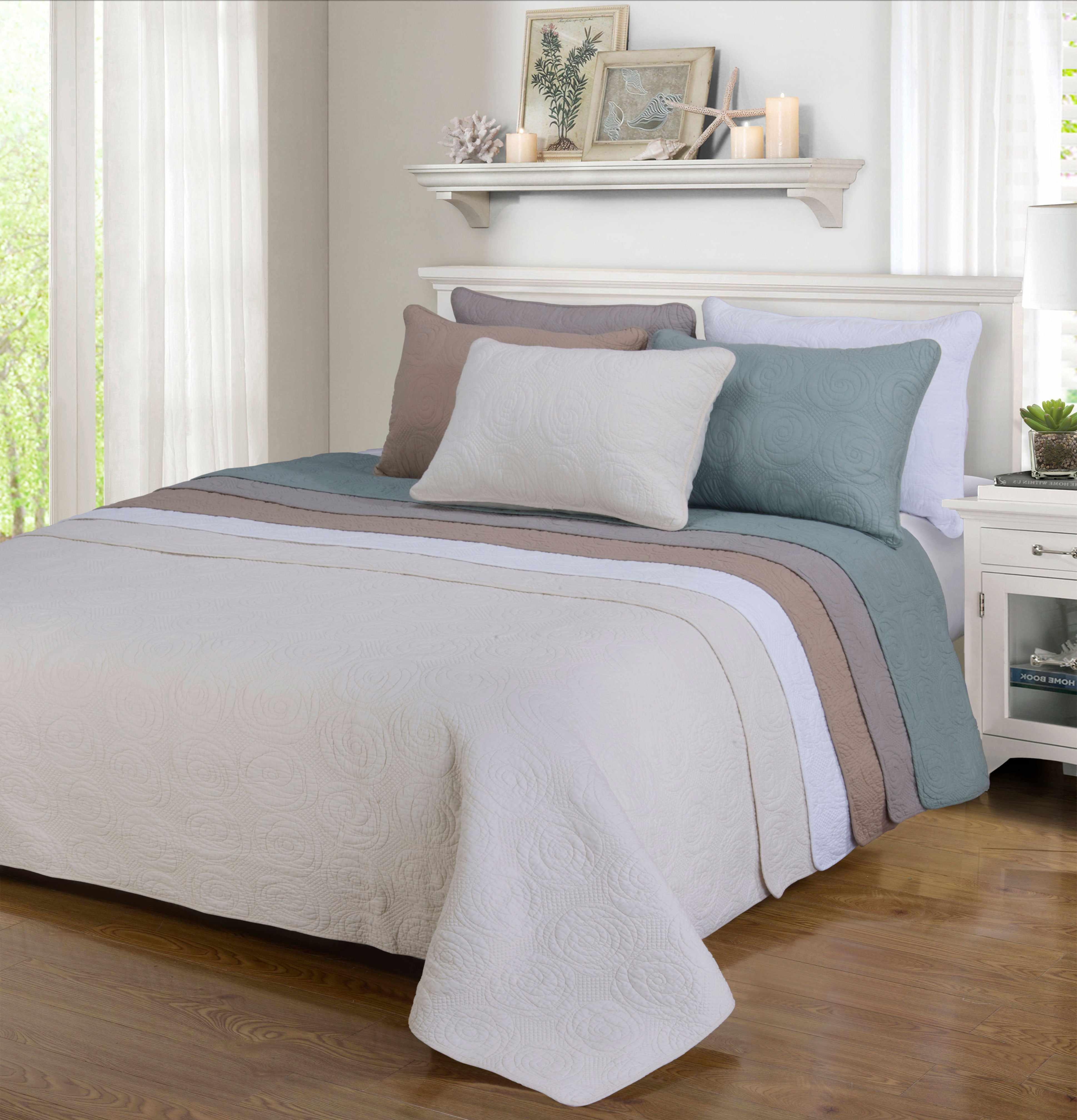 Channing Fine Stitched Floral Cotton Quilt Set - by Superior