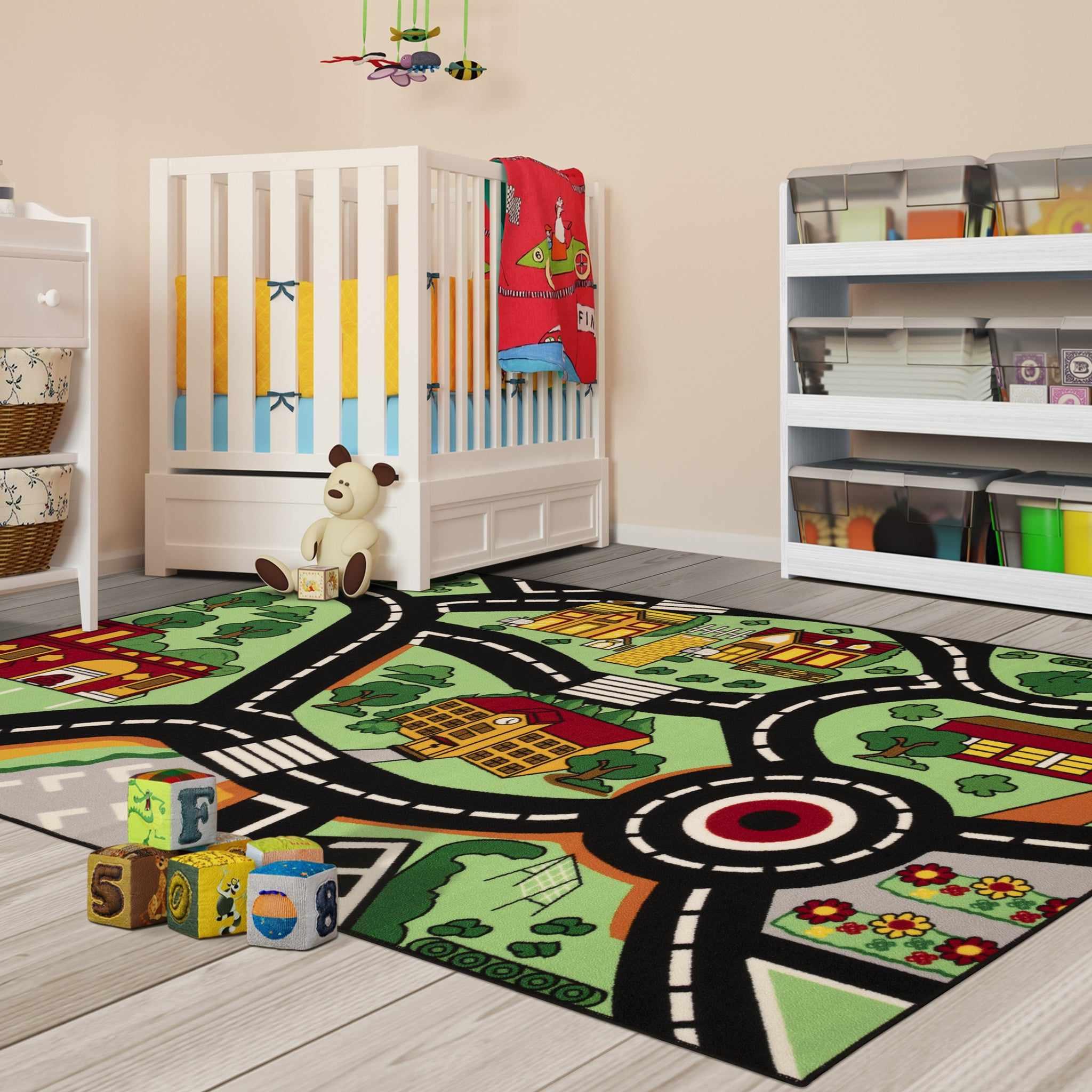 City-Cruising Non-Slip Washable Kids Indoor Area Rug or Runner - Rugs by Superior