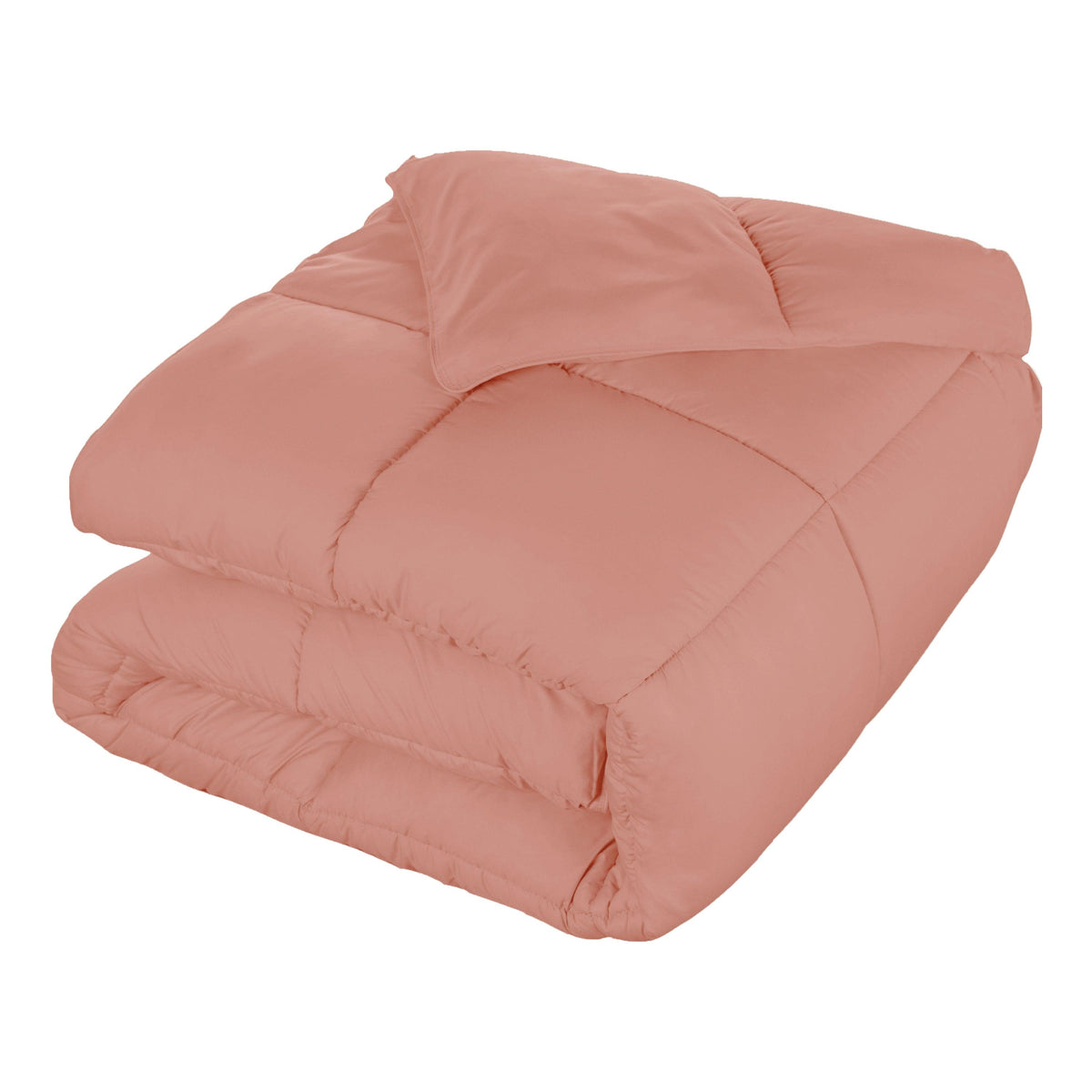  Superior Solid All Season Down Alternative Microfiber Comforter - Blush