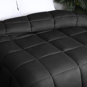 Superior Solid All Season Down Alternative Microfiber Comforter - Black
