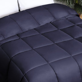Superior Solid All Season Down Alternative Microfiber Comforter - Navy Blue