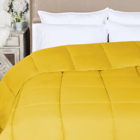 Superior Solid All Season Down Alternative Microfiber Comforter - Yellow