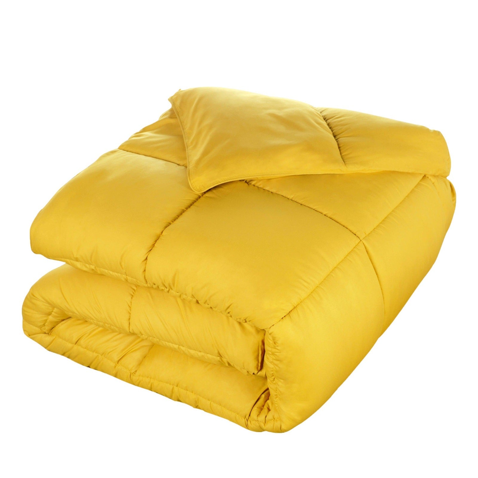  Superior Solid All Season Down Alternative Microfiber Comforter - Yellow