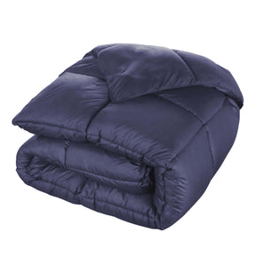  Superior Solid All Season Down Alternative Microfiber Comforter - Navy Blue
