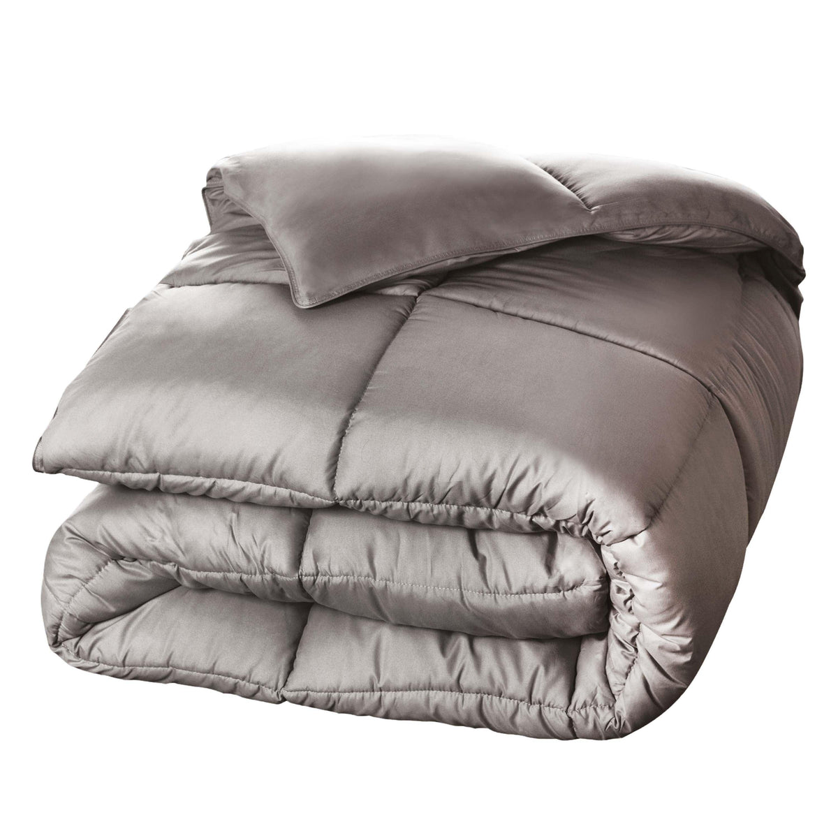  Superior Solid All Season Down Alternative Microfiber Comforter - Silver