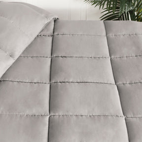  Superior Solid All Season Down Alternative Microfiber Comforter - Silver