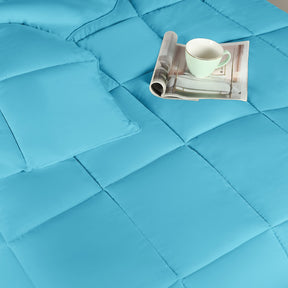 Superior Solid All Season Down Alternative Microfiber Comforter - Winter Blue