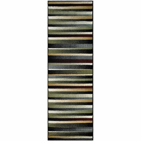 Superior Corona Striped Contemporary Area Rug - Multi-Color