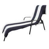 Cotton Standard Size Cabana Stripe Chaise Lounge Chair Cover - Beach Towel by Superior
