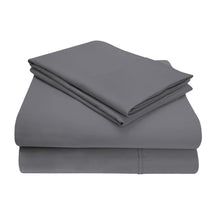 Superior Cotton Blend Solid Deep Pocket Bed Sheet Set - Grey 