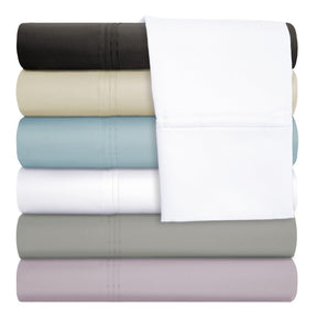  Superior Cotton Blend Solid Deep Pocket Bed Sheet Set - White