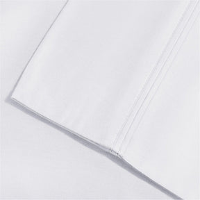 Superior Cotton Blend Solid Deep Pocket Bed Sheet Set - White