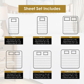  Superior Solid Count Cotton Blend Deep Pocket Sheet Set 