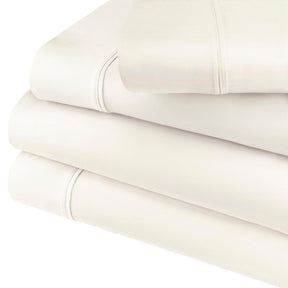 Superior Solid Count Cotton Blend Deep Pocket Sheet Set - Ivory