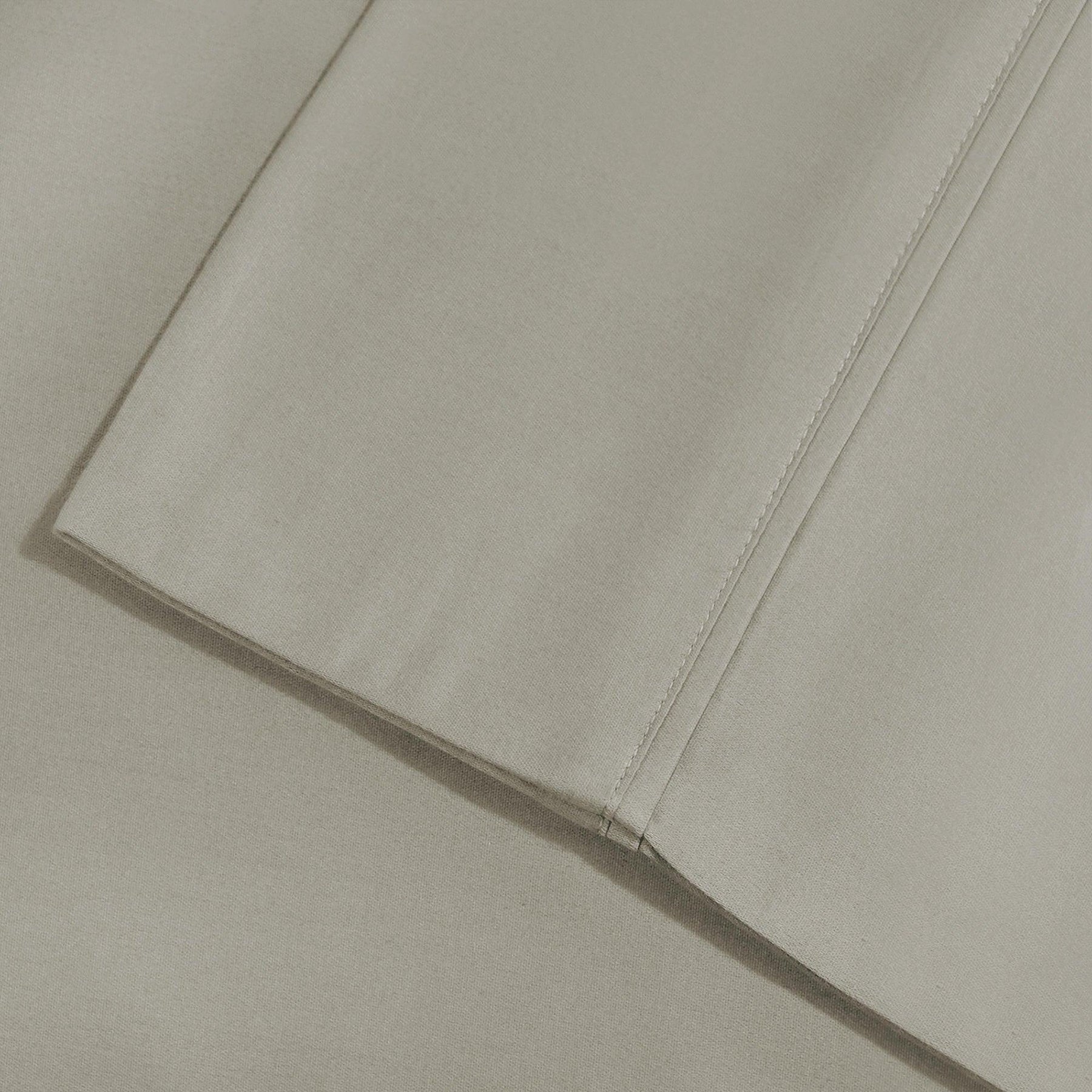  Superior Solid Count Cotton Blend Deep Pocket Sheet Set - Stone
